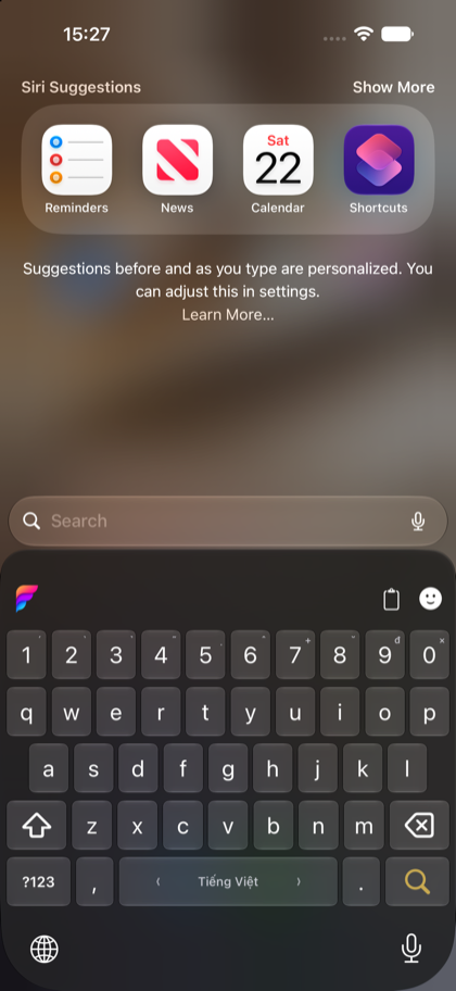 Bàn phím Funput trên iOS